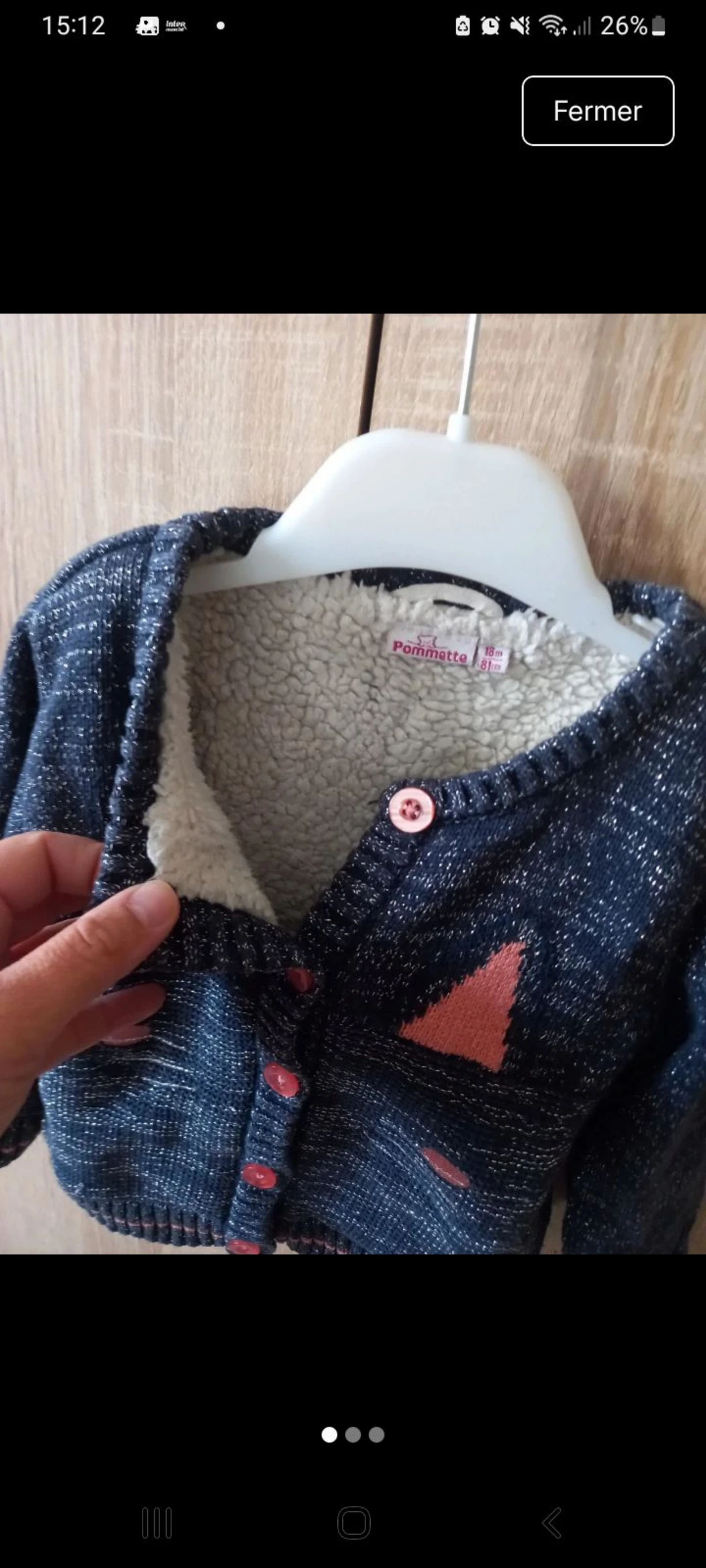 Gilet de lã menina 18 meses 81 cm – photo 3